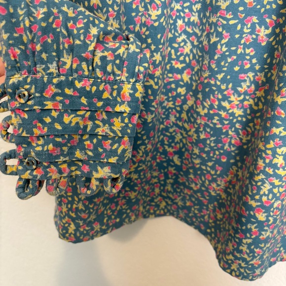 Mirth Juniper Floral Long Sleeve Cotton Blouse Women’s Large Cottagecore Girly - Picture 3 of 10